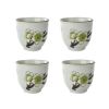 4Pcs Japanese Style Plum Flower Ceramic Teacups Small Straight Wine Cups 150ML - Default