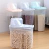 1pc 1.9L Kitchen Cereals Jar; Kitchen Storage Box; Airtight Food Storage Containers; Kitchen Supplies - Green