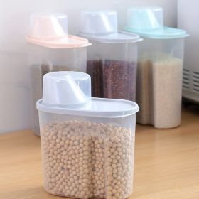 1pc 1.9L Kitchen Cereals Jar; Kitchen Storage Box; Airtight Food Storage Containers; Kitchen Supplies - Pink