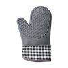 1pcs Silicone Oven Mitts;  Heat Insulation Pad;  Microwave Oven Gloves - grey