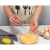 Silicone Cook Utensils;  5 Piece Kitchen Cooking Set;  Includes Large Spatula;  Small Spatula;  Grease Brush;  Food Clamp;  Whisk - black