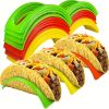 3/6pcs; Mexican Muffin Bracket; Taco Pancake Rack; Taco Holder; Kitchen Food Grade Corn Roll Rack - 6 Pieces Of Red, Yellow And Green