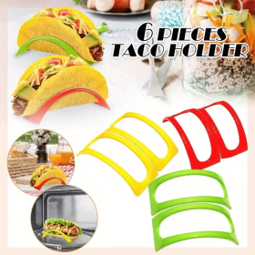 3/6pcs; Mexican Muffin Bracket; Taco Pancake Rack; Taco Holder; Kitchen Food Grade Corn Roll Rack - 6 Pieces Of Red, Yellow And Green