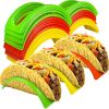 3/6pcs; Mexican Muffin Bracket; Taco Pancake Rack; Taco Holder; Kitchen Food Grade Corn Roll Rack - 3 Pieces Of Red, Yellow And Green