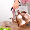 2L Whistling Kettle For Gas Stove Induction Cooker Stainless Steel Whistling Kettle Tea Kettle Water Bottle Coffee Tea Pot - Light