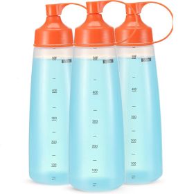 3pcs; Condiment Squeeze Bottles; Plastic Condiment Squeeze Bottles With Squeeze Top; Sauce Squeeze Bottles For Sauces; Kitchen Supplies - 3