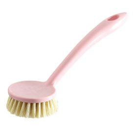 Home Pot Dishwashing Brush Long Handle Dish Bowl Cleaning Scrubber Natural Sisal Bristles Kitchen Supplies Tools And Accessories - Pink