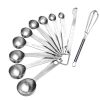 Measuring Spoons: U-Taste 18/8 Stainless Steel Measuring Spoons Set of 9 Piece: 1/16 tsp;  1/8 tsp;  1/4 tsp;  1/3 tsp;  1/2 tsp;  3/4 tsp;  1 tsp;  1