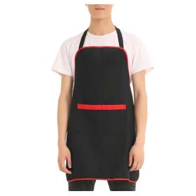 [Black] Durable Aprons Cafe Aprons Sleeveless Working Apron for Men, 30.7 inches - Default