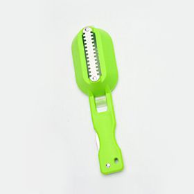 Fish Skin Brush Scraping Fishing Scale Brush Graters Fast Remove Fish Knife Cleaning Peeler Scaler Scraper Seafood Tools - Green