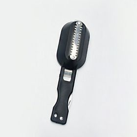 Fish Skin Brush Scraping Fishing Scale Brush Graters Fast Remove Fish Knife Cleaning Peeler Scaler Scraper Seafood Tools - Black