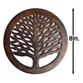 WILLART Wooden Tea Pot Trivet | Teapot Coaster | For Hot Pots; Pans; Dishes | Kitchen; Table Decor; Accessory (Set of 2 Coasters) - 2-PC