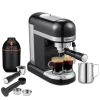 20 Bar Espresso Machine ;  1350W High Performance;  1.4 Ldetachable transparent water tank;  Thermo block beating system; With safety valve(Banned fro