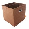 AFJE1001BLUE-3SZ Jiaessentials Blue Closet Organizers Cube Bins 3 Size 6pcs. - Brown