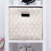 AFJE1001BLUE-3SZ Jiaessentials Blue Closet Organizers Cube Bins 3 Size 6pcs. - Beige