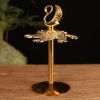 6pcs Gold Alloy Spoon Display Stand Kitchen Dessert Coffee Mixing Tableware Spoon Holder Swan Storage Box Wedding Gift Decorate - Silver