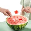 1pc Watermelon Cutter Slicer, Stainless Steel Watermelon Cube Cutter Quickly Safe Watermelon Knife, Fun Fruit Salad Melon Cutter For Kitchen Gadget -