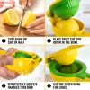 Metal 2-In-1 Lemon Lime Squeezer - Hand Juicer Lemon Squeezer - Max Extraction Manual Citrus Juicer (Vibrant Yellow and green Atoll) - Yellow and gree