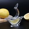 2pcs Acrylic crystal lemon squeezer; kitchen tools; manual citrus squeezer - Transparent