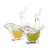 2pcs Acrylic crystal lemon squeezer; kitchen tools; manual citrus squeezer - Transparent