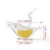 2pcs Acrylic crystal lemon squeezer; kitchen tools; manual citrus squeezer - Transparent