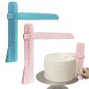 Cake Polisher Smoother Scraper, Cake Edge Smoother Icing Frosting Buttercream Decorating Fondant Scraper Baking Kitchen Polisher Tool - Blue