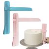 Cake Polisher Smoother Scraper, Cake Edge Smoother Icing Frosting Buttercream Decorating Fondant Scraper Baking Kitchen Polisher Tool - Pink