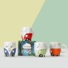 Creative Ceramic Bus Cup Interesting Milk Coffee Mug - blue - 301-400ml