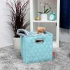 AFJE1001BLUE-3SZ Jiaessentials Blue Closet Organizers Cube Bins 3 Size 6pcs. - Blue