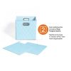 AFJE1001BLUE-3SZ Jiaessentials Blue Closet Organizers Cube Bins 3 Size 6pcs. - Blue