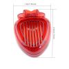 1pc Stainless Steel Strawberry Slicer; Fruit Divider - Red