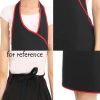 [Black] Durable Aprons Cafe Aprons Sleeveless Working Apron for Men, 30.7 inches - Default