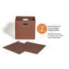 AFJE1001BLUE-3SZ Jiaessentials Blue Closet Organizers Cube Bins 3 Size 6pcs. - Brown