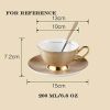 Magnolia Coffee Cup Set Porcelain Tea Cup Ceramic Mug Cup Saucer Spoon 6.8 OZ - Default