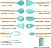 22pcs Silicone Kitchen Cooking Tool Utensil Serving Tools Gadget Heat Resistant - Green