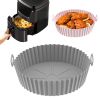 1/2pcs Air Fryer Silicone Pot; Reusable Air Fryer Liners; Silicone Air Fryer Basket; Food Safe Air Fryer Accessories  Gray