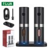 Electric Salt And Pepper Grinder Set With Charging Base Automatic Salt Pepper Mill Refillable Adjustable Coarseness Salt Grinder - Gift Box