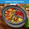 1pc Slow Cooker Divider Liner Fit 6 QT Crockpot; Reusable & Leakproof Silicone Crockpot Divider; Dishwasher Safe Cooking Liner For 6 Quart Pot - Grey