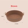 Air Fryer Silicone Baking Tray Reusable Basket Mat Non-Stick Round Microwave Pads Baking Mat Oven Air Fryer Liner  - Pink