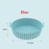 Air Fryer Silicone Baking Tray Reusable Basket Mat Non-Stick Round Microwave Pads Baking Mat Oven Air Fryer Liner  - Brown