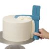 Cake Polisher Smoother Scraper, Cake Edge Smoother Icing Frosting Buttercream Decorating Fondant Scraper Baking Kitchen Polisher Tool - Blue