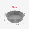 Air Fryer Silicone Baking Tray Reusable Basket Mat Non-Stick Round Microwave Pads Baking Mat Oven Air Fryer Liner  - Brown