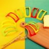 3/6pcs; Mexican Muffin Bracket; Taco Pancake Rack; Taco Holder; Kitchen Food Grade Corn Roll Rack - 6 Pieces Of Red, Yellow And Green