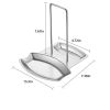 1pc/Pack; Hole-Free Stainless Steel Seated Pot Lid Holder; Cutting Board Spoon Shelf - 1pc