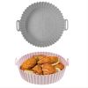 1/2pcs Air Fryer Silicone Pot; Reusable Air Fryer Liners; Silicone Air Fryer Basket; Food Safe Air Fryer Accessories  Gray